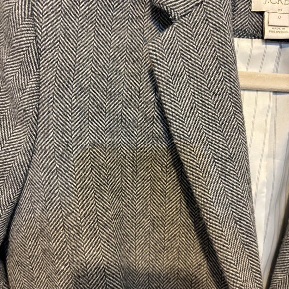 J. Crew Wool Blend Herringbone Goldtone Button Blazer - Picture 4 of 13